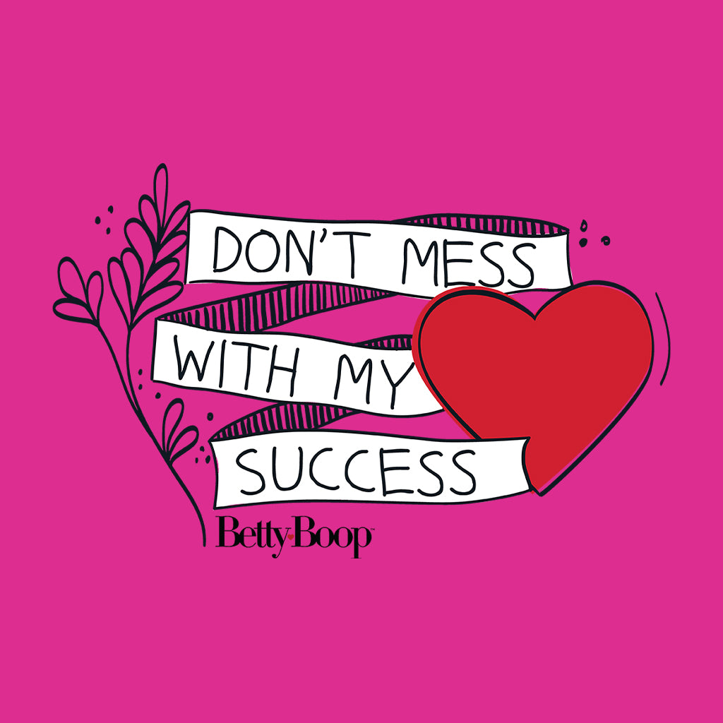 Betty Boop Heart Don't Mess With My Success Women's Hooded Sweatshirt-Betty Boop Shop