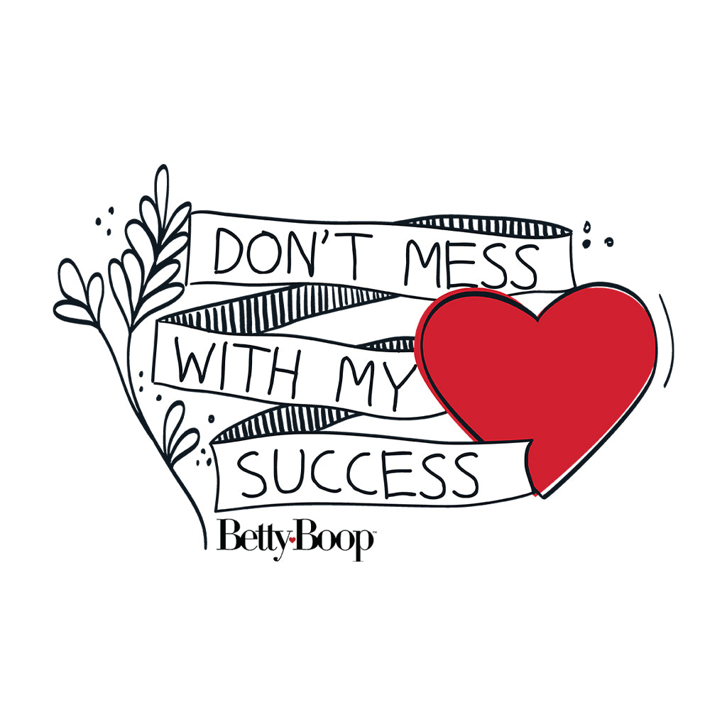 Betty Boop Heart Don't Mess With My Success Women's Hooded Sweatshirt-Betty Boop Shop