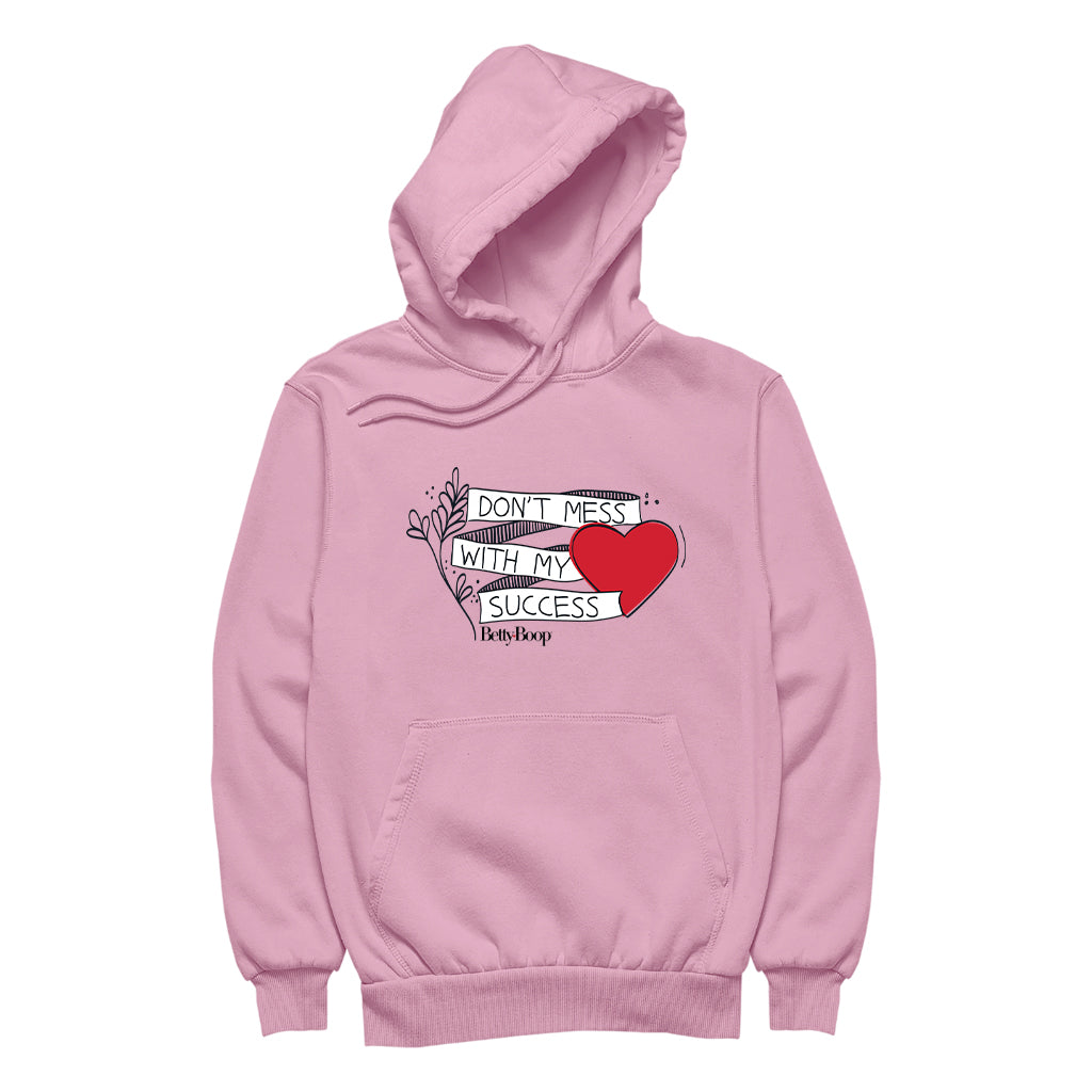 Betty Boop Heart Don't Mess With My Success Women's Hooded Sweatshirt-Betty Boop Shop