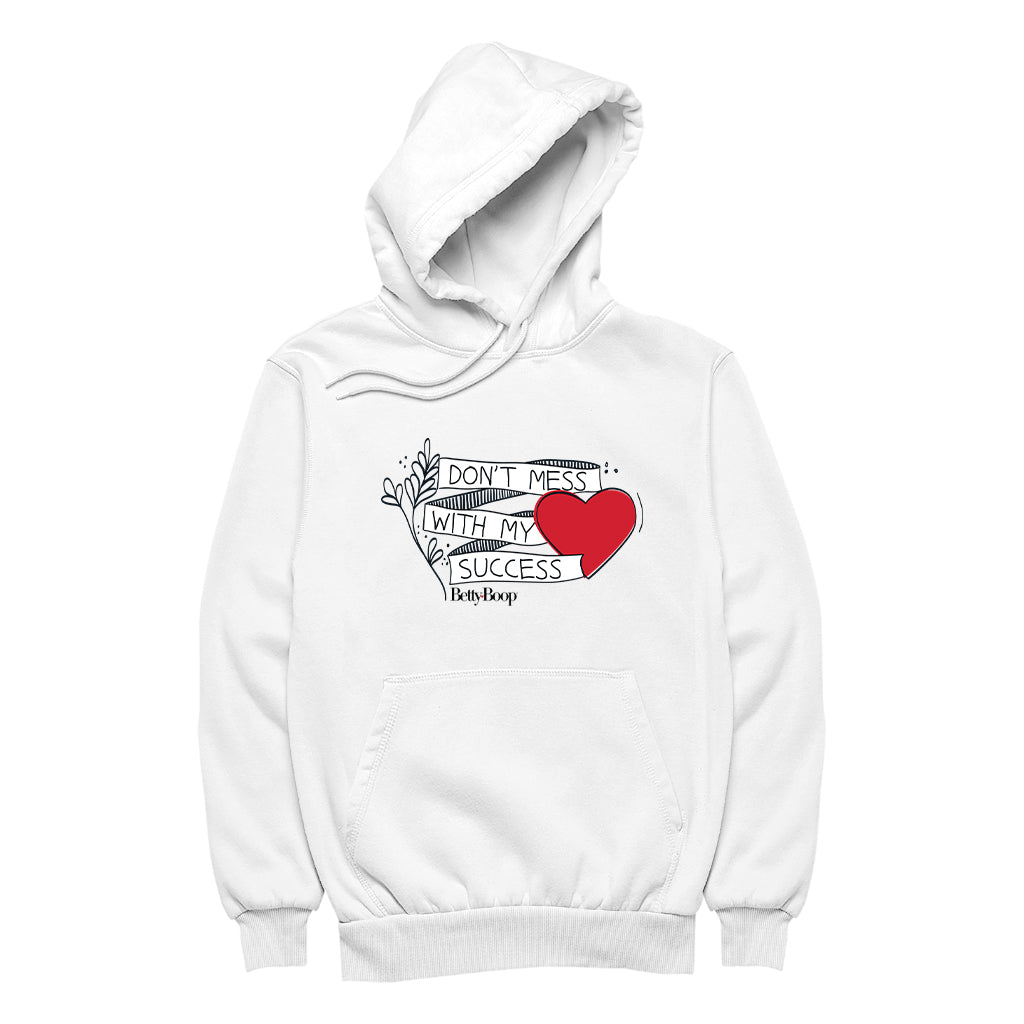 Betty Boop Heart Don't Mess With My Success Women's Hooded Sweatshirt-Betty Boop Shop