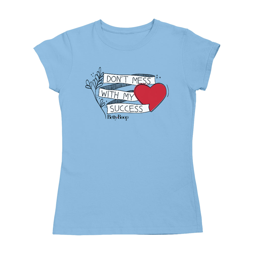 Betty Boop Heart Don't Mess With My Success Women's T-Shirt-Betty Boop Shop