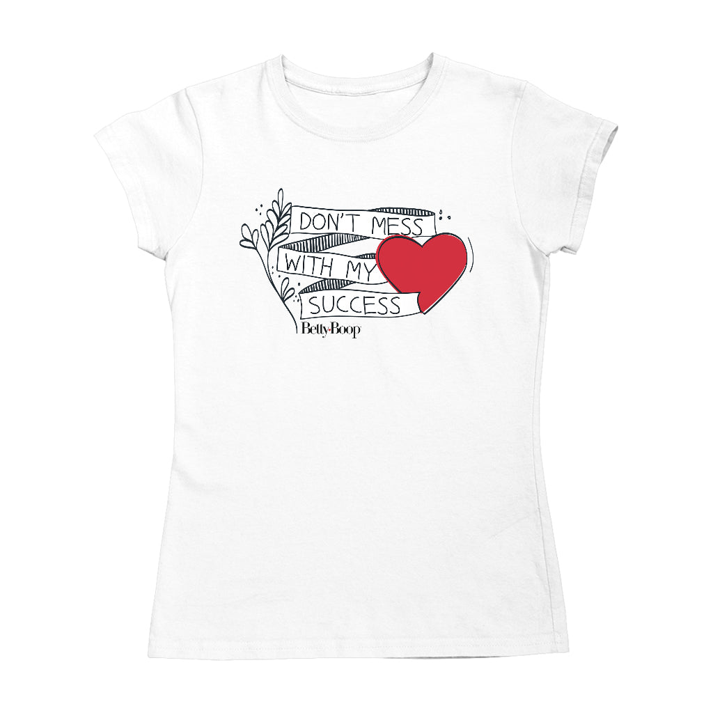 Betty Boop Heart Don't Mess With My Success Women's T-Shirt-Betty Boop Shop