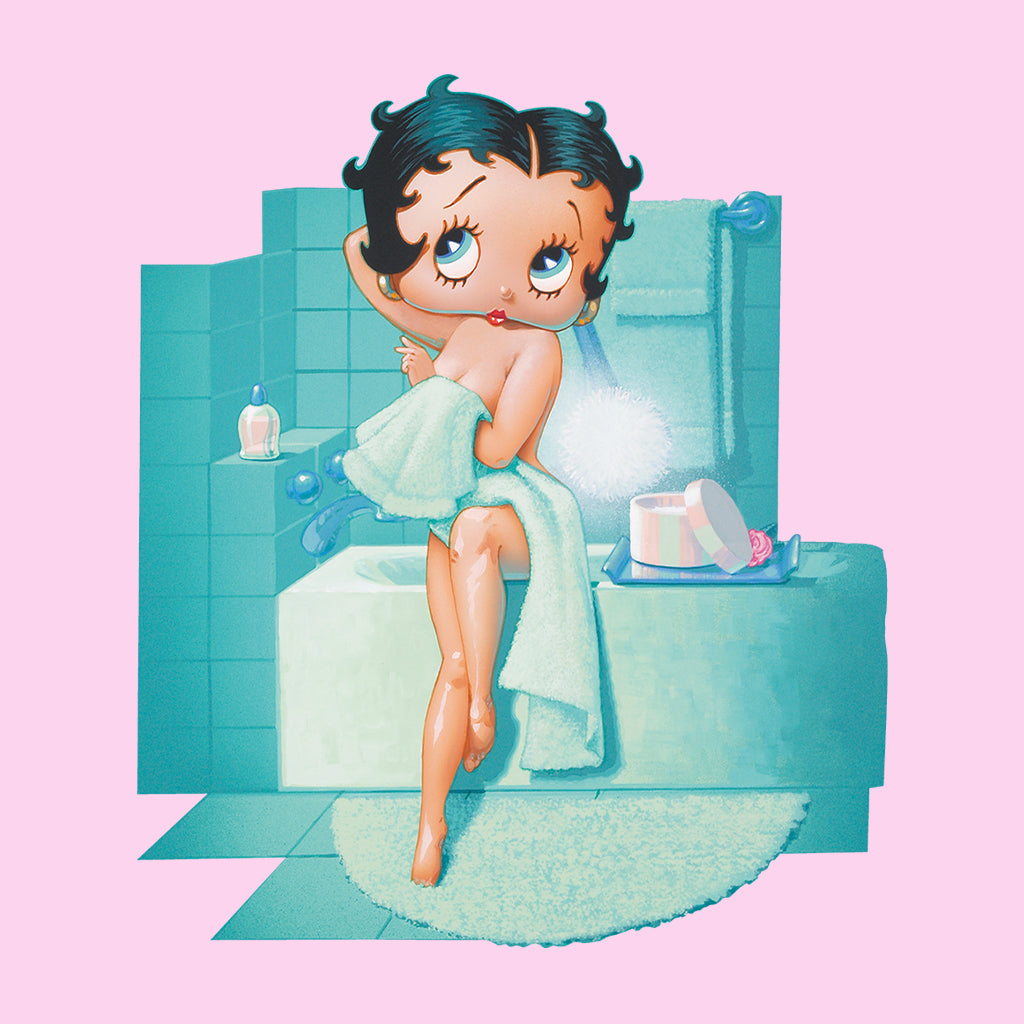 Betty Boop Pin-Up Bath Scene Women's T-Shirt-Betty Boop Shop