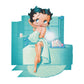 Betty Boop Pin-Up Bath Scene Women's T-Shirt-Betty Boop Shop