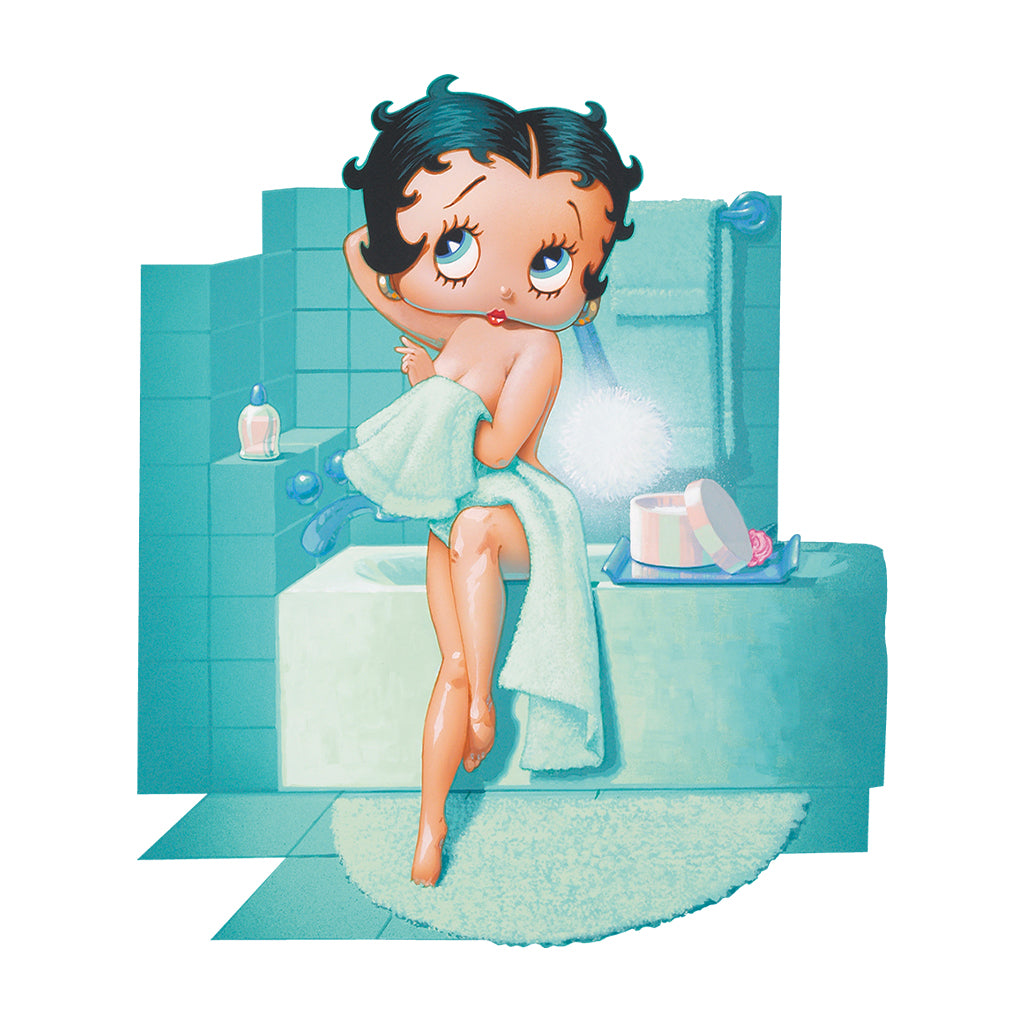 Betty Boop Pin-Up Bath Scene Women's T-Shirt-Betty Boop Shop