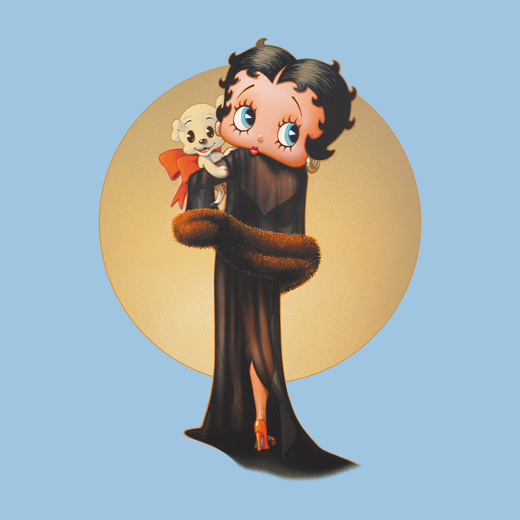 Betty Boop Pin-Up Night Gown With Pudgy Women's Hooded Sweatshirt-Betty Boop Shop