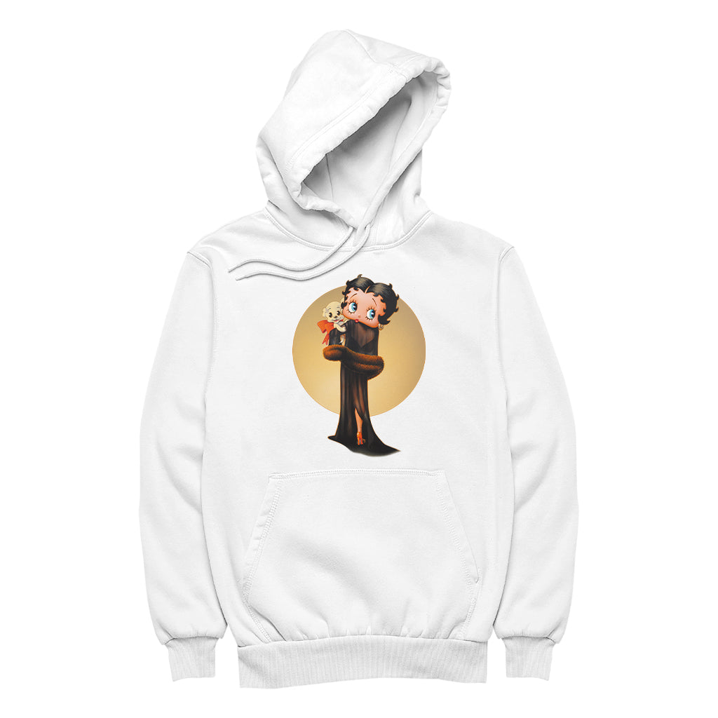Betty Boop Pin-Up Night Gown With Pudgy Women's Hooded Sweatshirt
