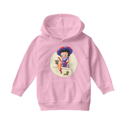 Betty Boop Pin-Up Squirrels & Nuts Kids Hooded Sweatshirt