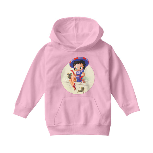 Betty Boop Pin-Up Squirrels & Nuts Kids Hooded Sweatshirt