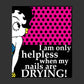 Betty Boop I Am Only Helpless When My Nails Are Drying Kids Hooded Sweatshirt