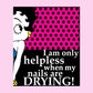 Betty Boop I Am Only Helpless When My Nails Are Drying Kids Hooded Sweatshirt