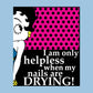 Betty Boop I Am Only Helpless When My Nails Are Drying Kids Hooded Sweatshirt
