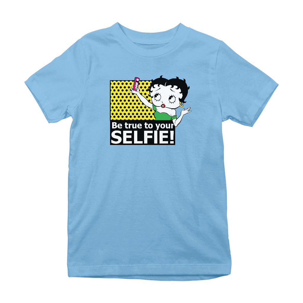 Betty Boop Be True To Your Selfie Kids T-Shirt