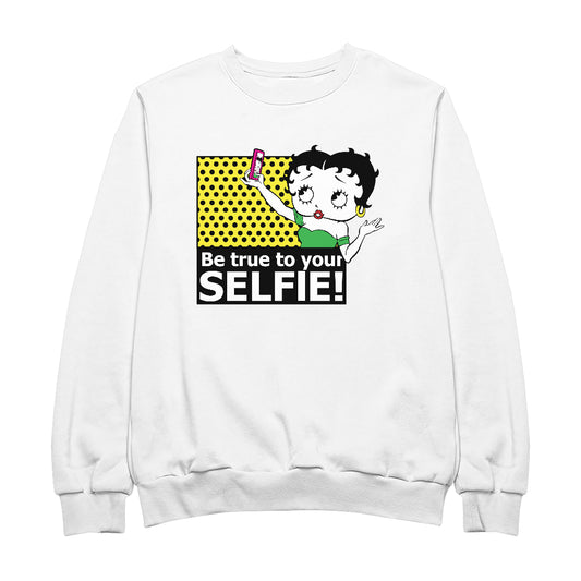 Betty Boop Be True To Your Selfie Men's Sweatshirt
