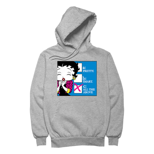 Betty Boop Pretty Smart All The Above Men's Hooded Sweatshirt
