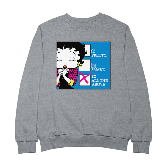 Betty Boop Pretty Smart All The Above Men's Sweatshirt