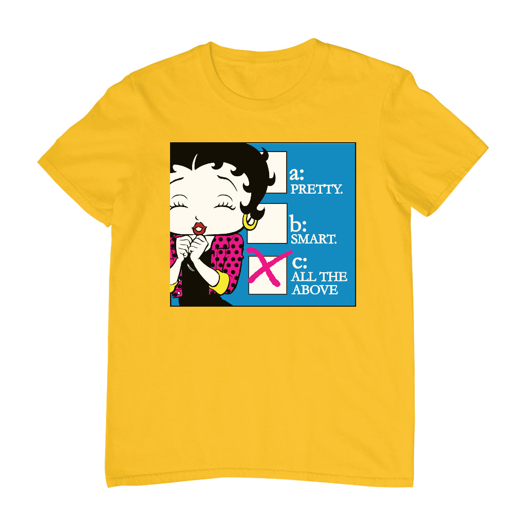 Betty Boop Pretty Smart All The Above Men's T-Shirt