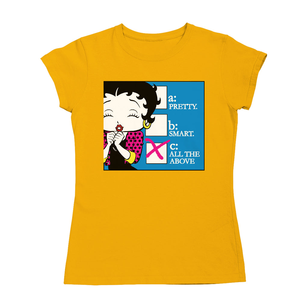 Betty Boop Pretty Smart All The Above Women's T-Shirt