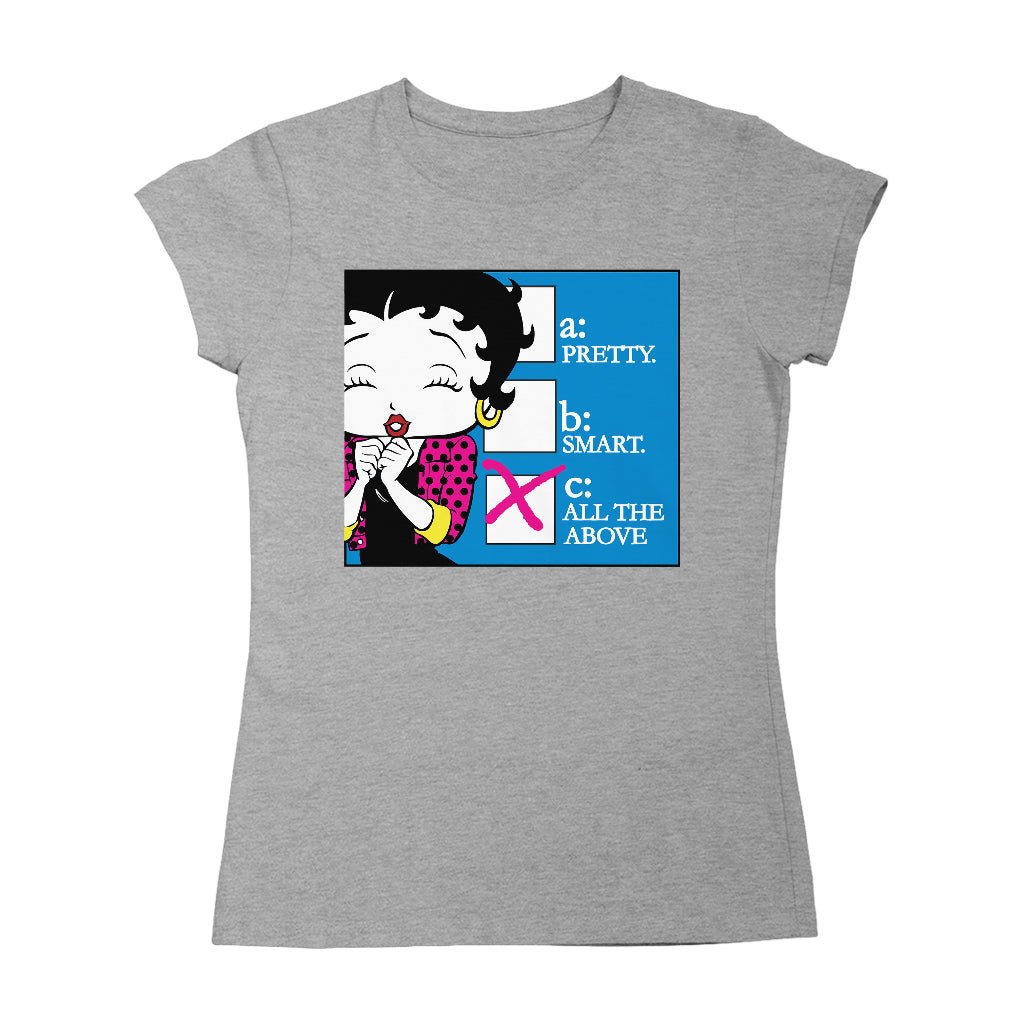 Betty Boop Pretty Smart All The Above Women's T-Shirt
