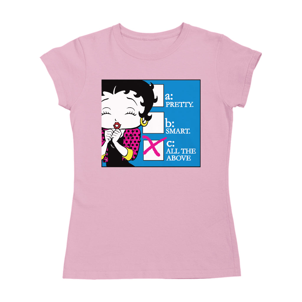 Betty Boop Pretty Smart All The Above Women's T-Shirt
