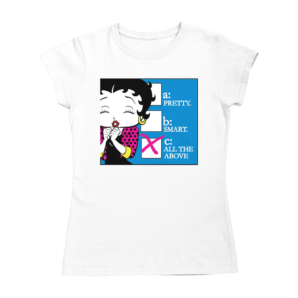 Betty Boop Pretty Smart All The Above Women's T-Shirt