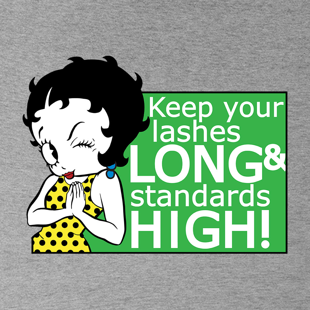 Betty Boop Keep Your Lashes Long & Standards High! Kids T-Shirt