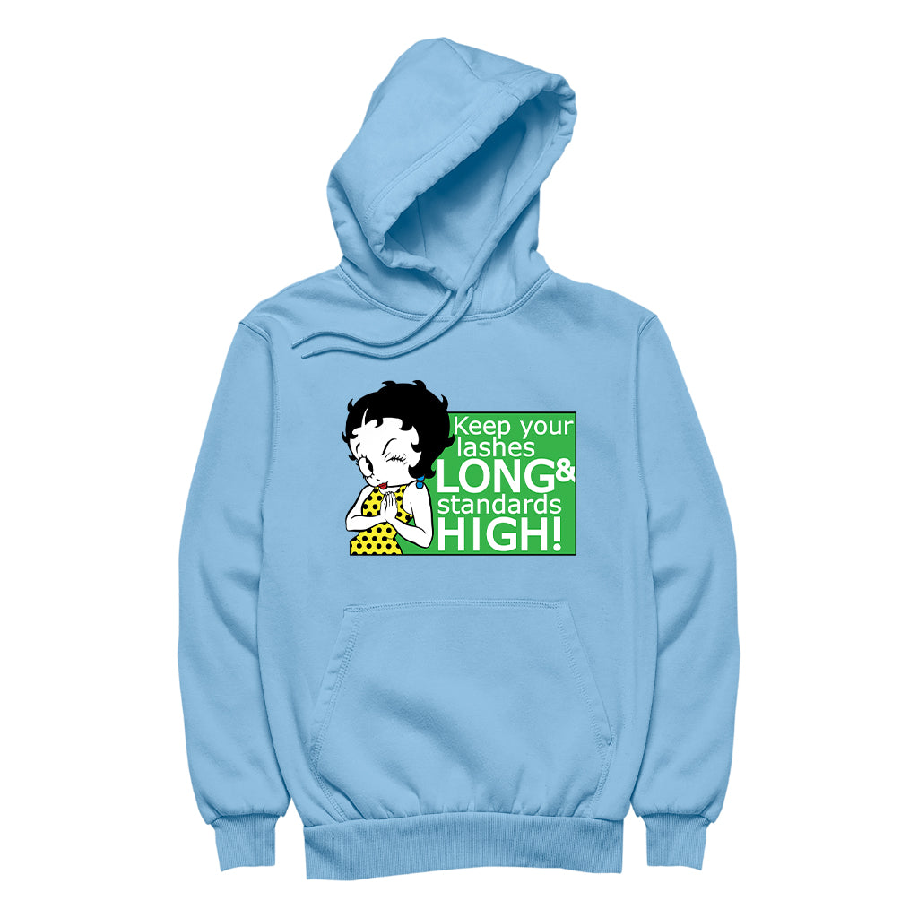 Betty Boop Keep Your Lashes Long & Standards High! Men's Hooded Sweatshirt