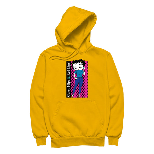 Betty Boop Curvy Hips & Red Lips! Men's Hooded Sweatshirt