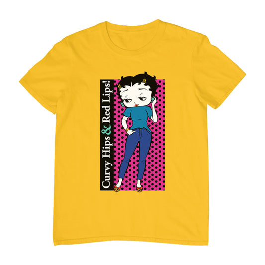 Betty Boop Curvy Hips & Red Lips! Men's T-Shirt
