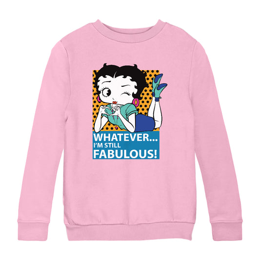 Betty Boop Whatever I'm Still Fabulous! Kids Sweatshirt