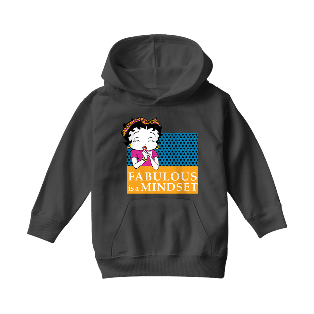 Betty Boop Fabulous Is A Mindset Kids Hooded Sweatshirt