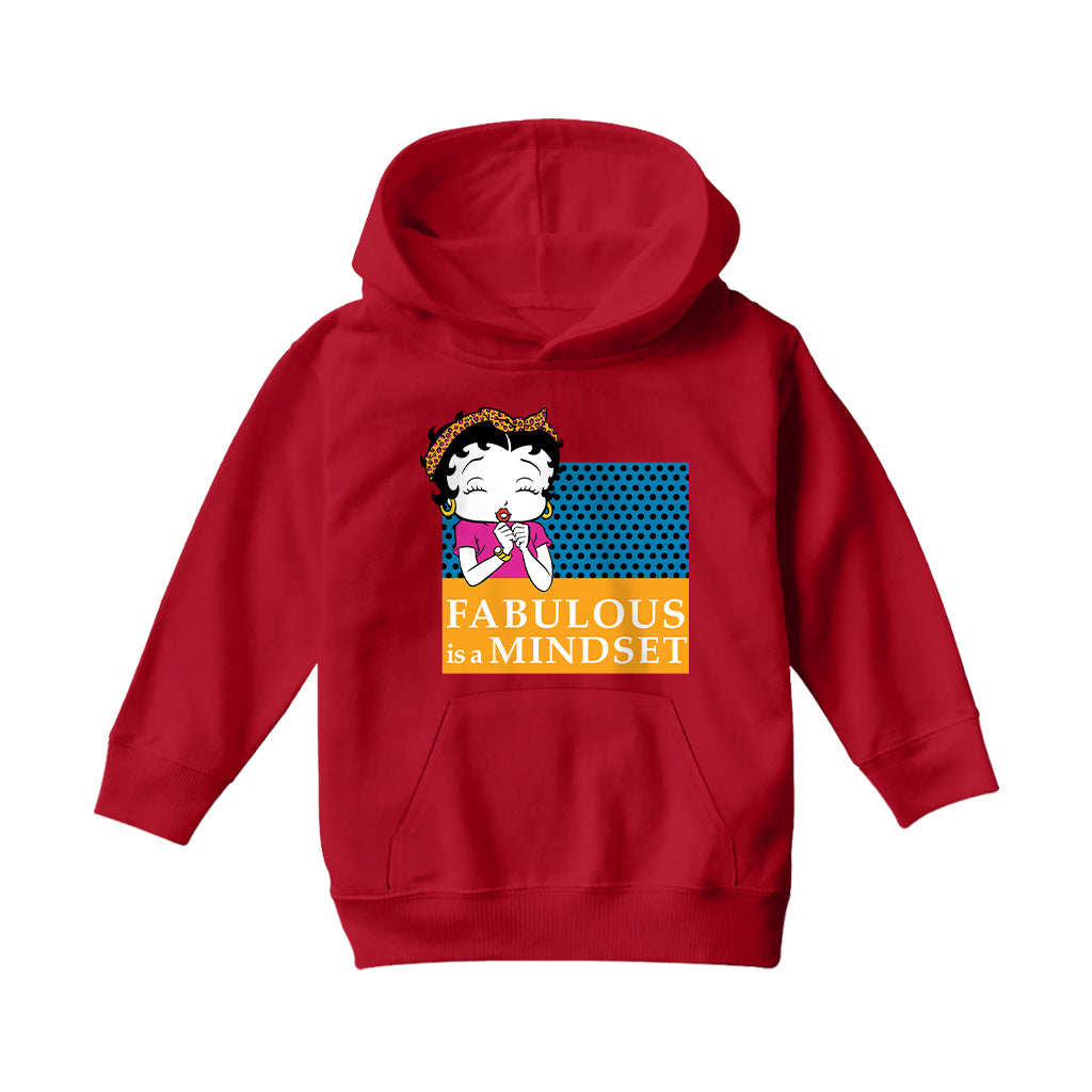 Betty Boop Fabulous Is A Mindset Kids Hooded Sweatshirt