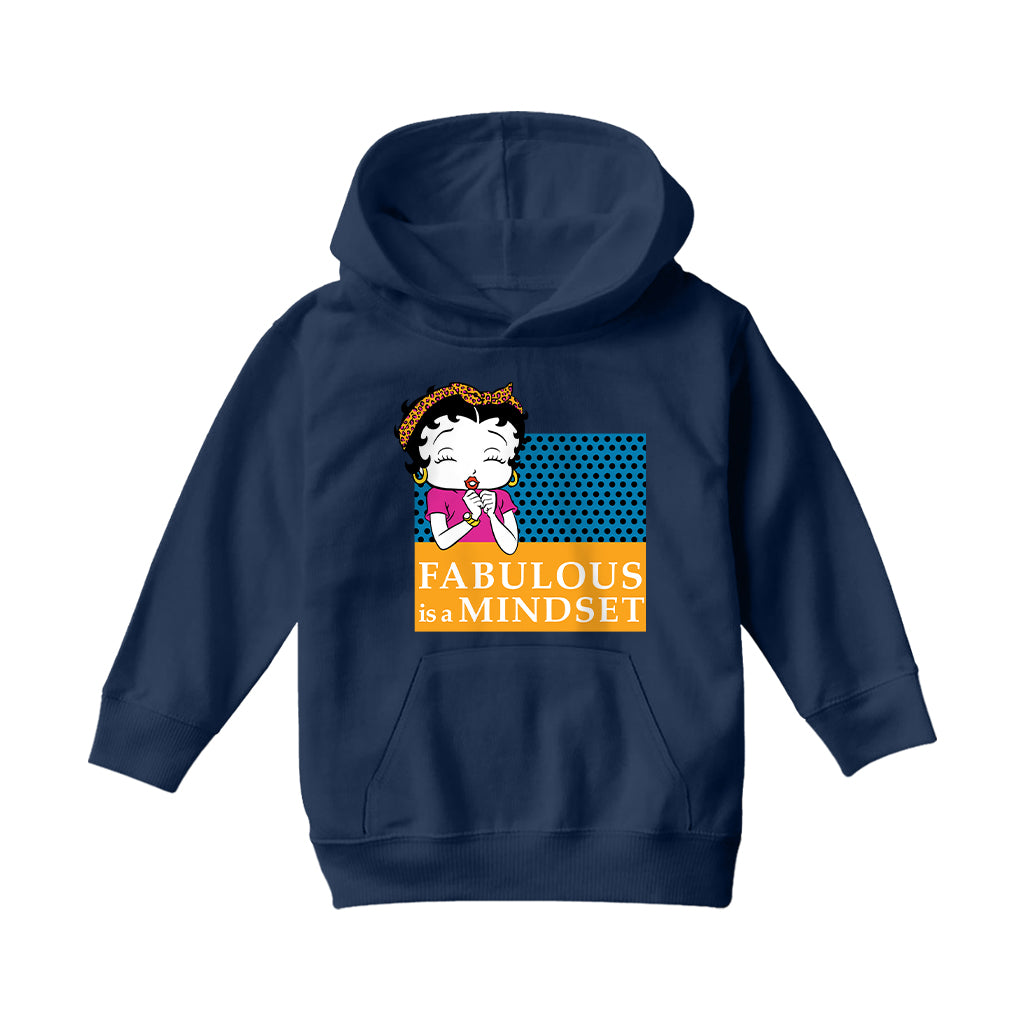 Betty Boop Fabulous Is A Mindset Kids Hooded Sweatshirt