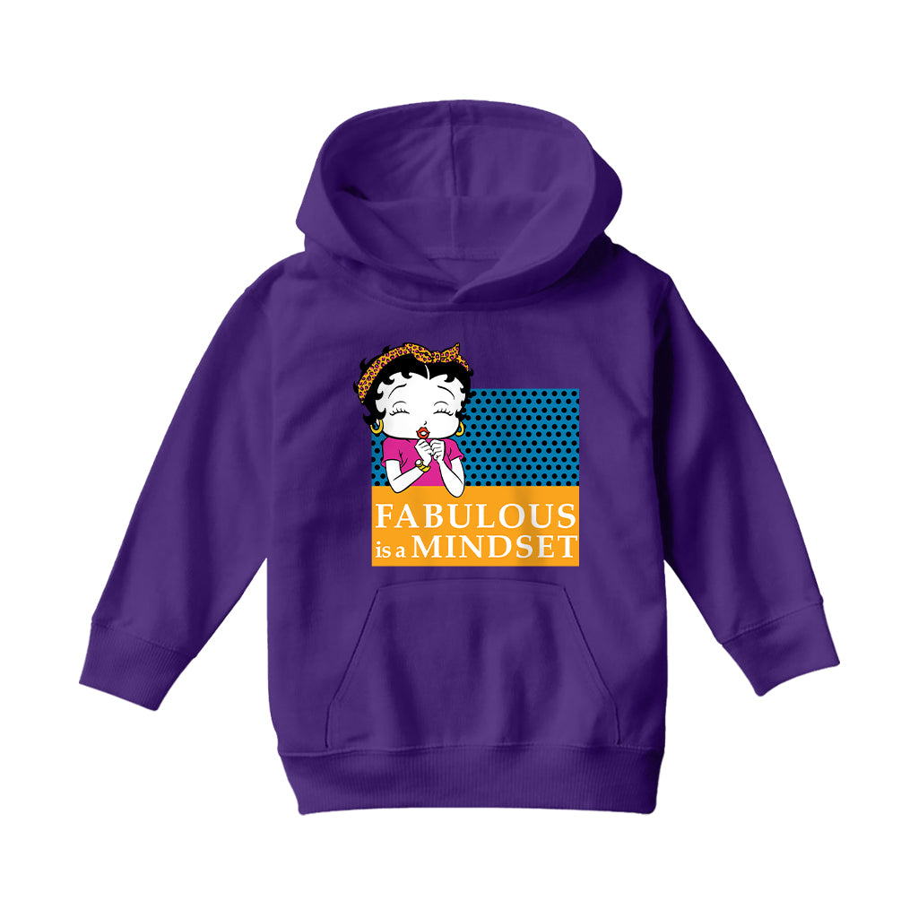 Betty Boop Fabulous Is A Mindset Kids Hooded Sweatshirt