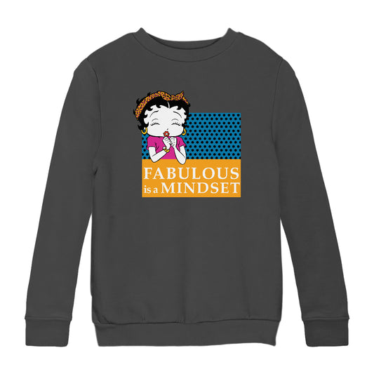 Betty Boop Fabulous Is A Mindset Kids Sweatshirt