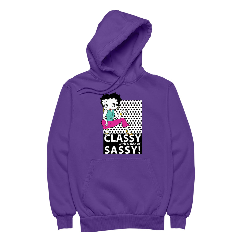 Betty Boop Classy With A Side Of Sassy! Men's Hooded Sweatshirt