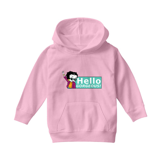 Betty Boop Hello Gorgeous! Kids Hooded Sweatshirt