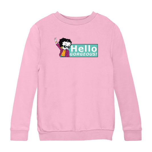 Betty Boop Hello Gorgeous! Kids Sweatshirt