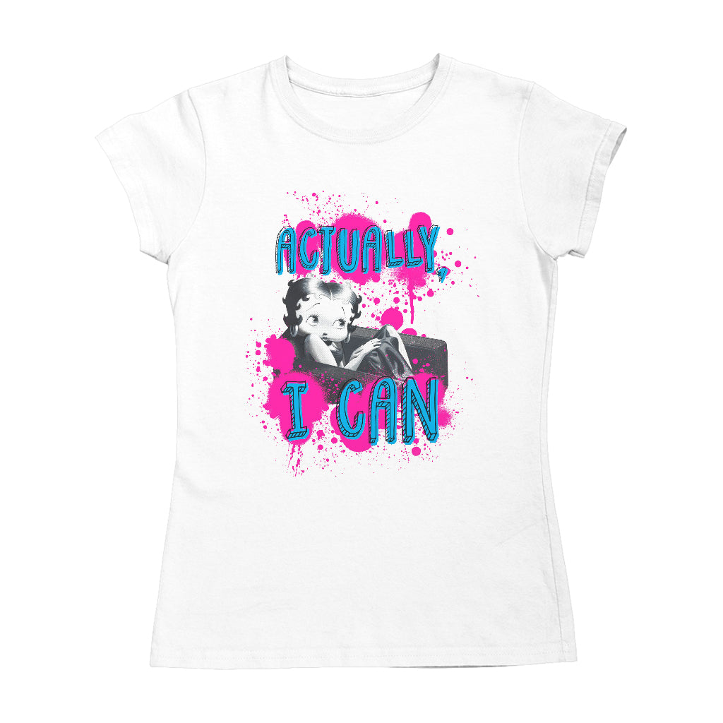 Betty Boop Actually, I Can Paint Splatter Women's T-Shirt