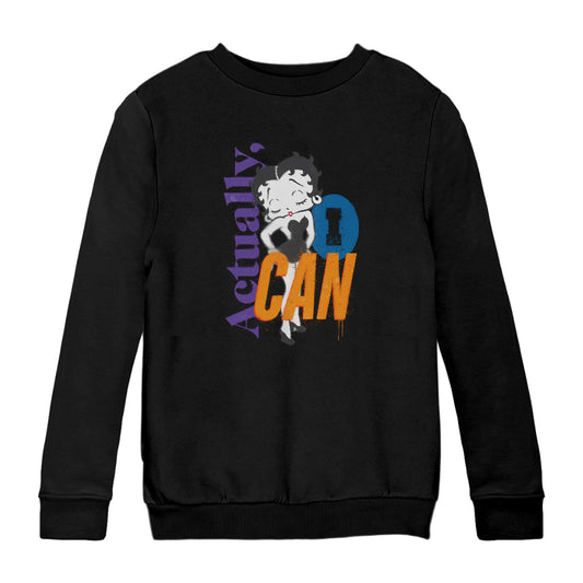 Betty Boop Actually, I Can Spray Paint Stencil Style Kids Sweatshirt