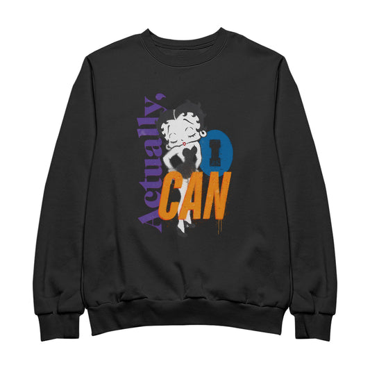 Betty Boop Actually, I Can Spray Paint Stencil Style Men's Sweatshirt