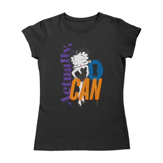 Betty Boop Actually, I Can Spray Paint Stencil Style Women's T-Shirt