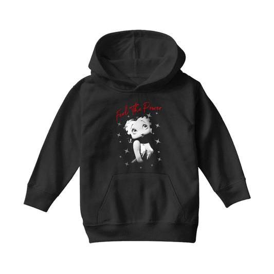 Betty Boop Pin-Up Feel The Power Kids Hooded Sweatshirt