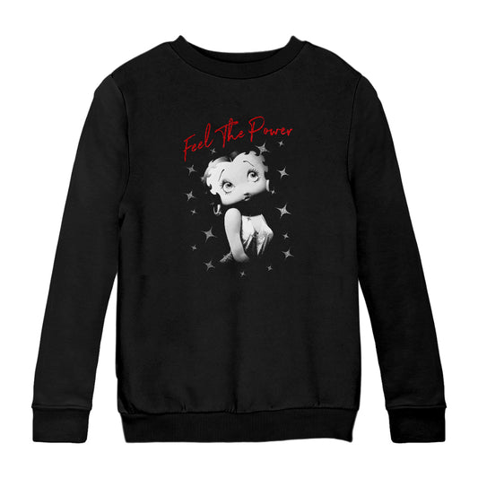 Betty Boop Pin-Up Feel The Power Kids Sweatshirt