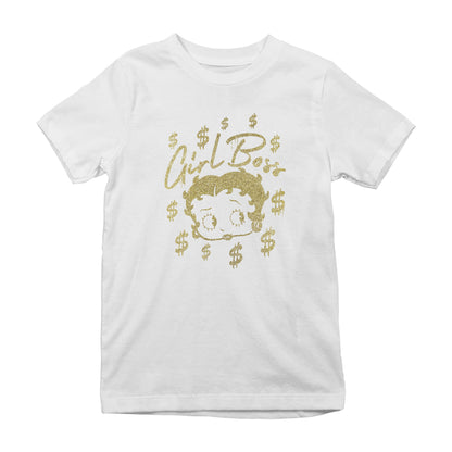 Betty Boop Girl Boss Dollar Signs Kids T-Shirt