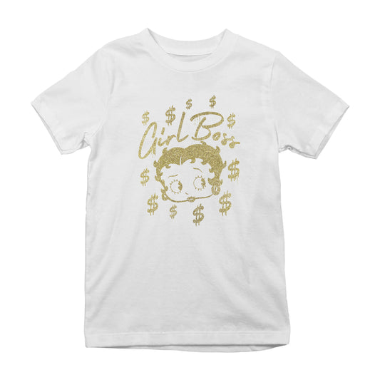 Betty Boop Girl Boss Dollar Signs Kids T-Shirt