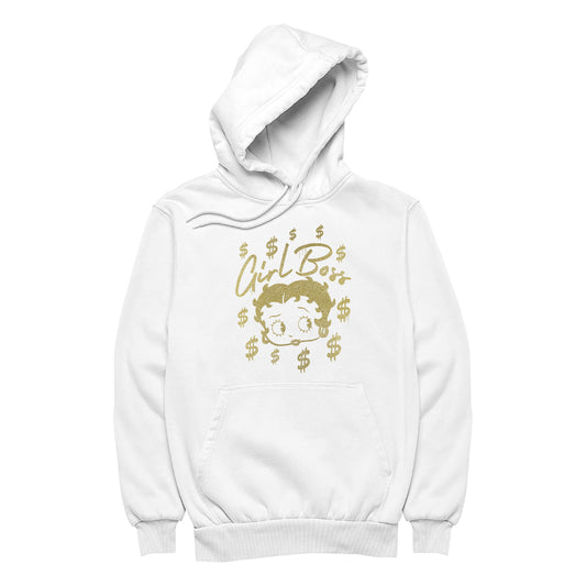Betty Boop Girl Boss Dollar Signs Women's Hooded Sweatshirt