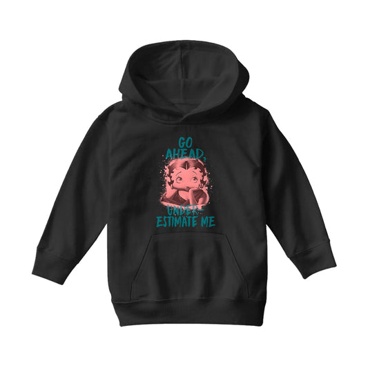 Betty Boop Pin-Up Go Ahead, Underestimate Me Kids Hooded Sweatshirt