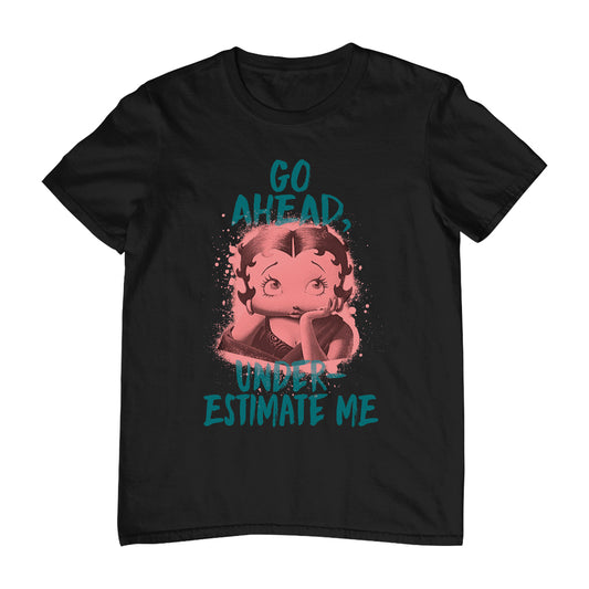 Betty Boop Pin-Up Go Ahead, Underestimate Me Men's T-Shirt