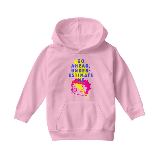 Betty Boop Go Ahead, Underestimate Me Lightning Bolt Art Kids Hooded Sweatshirt